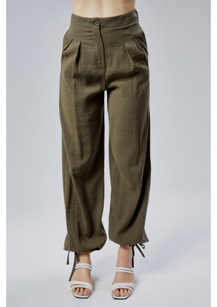 Haki Salaş Kesim Modal Dokuma Pantolon indirimleri