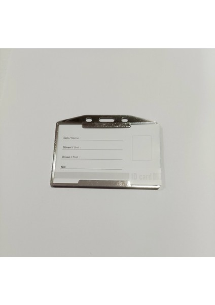 Metal Görünümlü Yatay Kart Kabı Kartlık 2 adet