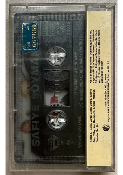 Safiye Soyman Bahse Girerim Vurdu Kaset (Orjnal Dönem Baskı Kaset) fiyatları