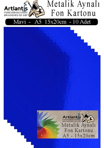 Metalik Aynalı Fon Kartonu 10 Lu A5 15X20 cm 1 Paket Okul Sınıf Dekoratif Pırıltılı Folyo Kağıt Dekoratif Anasınıfı Kreş