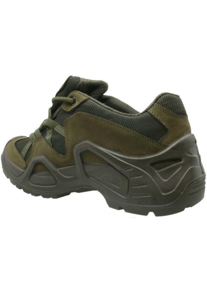 P1493NH Haki Nubuk Erkek Hakiki Deri Su Geçirmez Bağcıklı