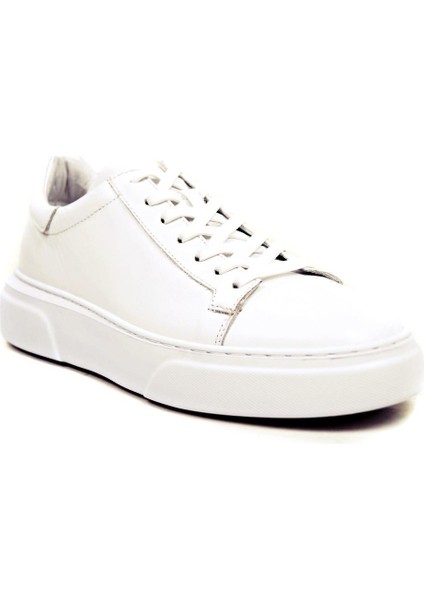 Çanta Beyaz Hakiki Deri Sneaker Ayakkabı 632.2501