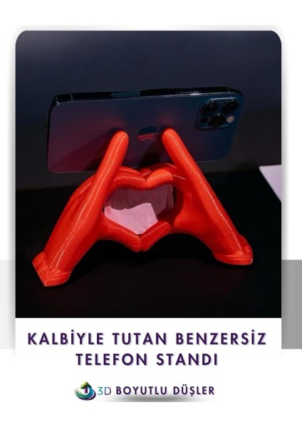 Kalp Eller Telefon Tutacağı ve Fotograf Çerçevesi