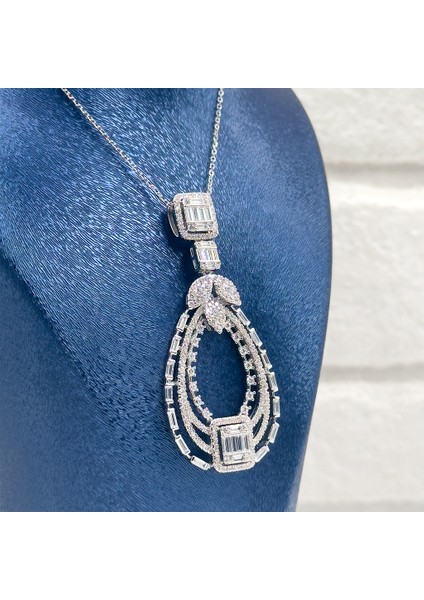 Özel Üretim Pırlanta Montür Baget Gümüş Kolye fiyatları