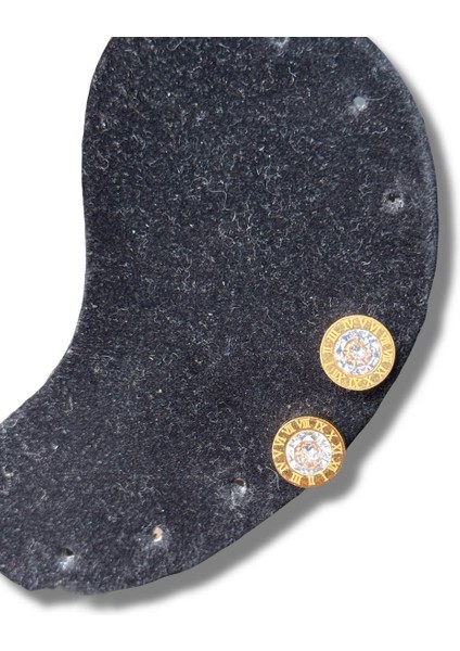 Standart Roma Rakamı Minik Çelik Küpe