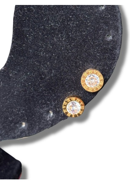 Standart Roma Rakamı Minik Çelik Küpe fiyatları