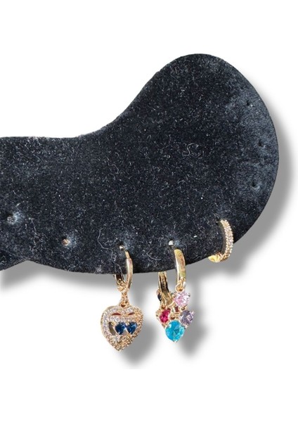 Kalpli ve Renkli Halka Sallantılı Çelik Küpe fiyatları