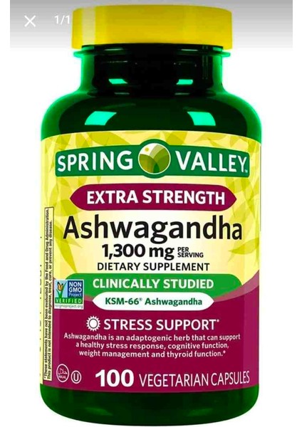 1300 Mg 100 Kapsül Ashwagan*dha Extra