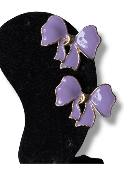 Kalp Detaylı Fiyonklu Bijuteri Küpe