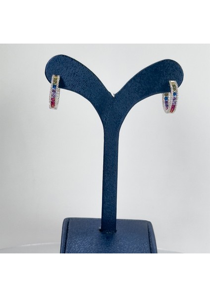 Mix Taşlı Doğaltaş Gümüş Küpe modelleri