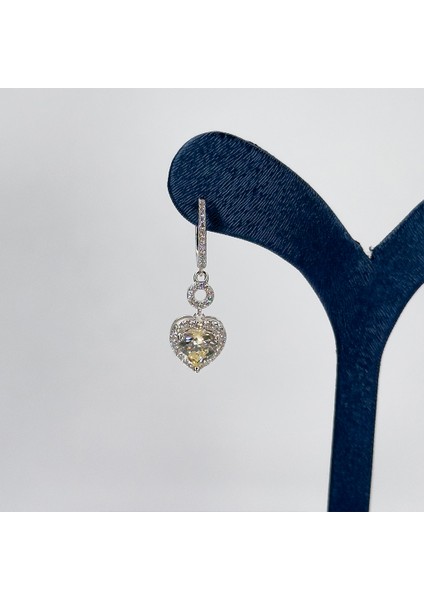 Sitrin Taşlı Gümüş Küpe modelleri