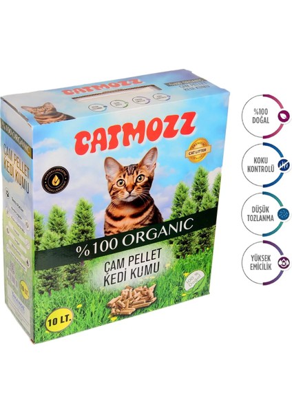 Doğal Organik Çam Peleti Kedi Kumu 10 Lt