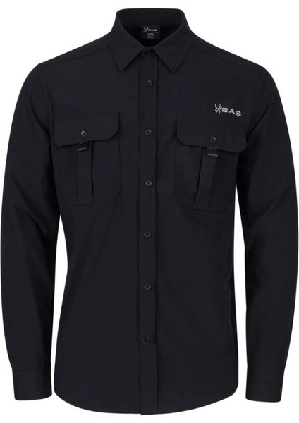 gear siyah erkek uzun kollu gömlek