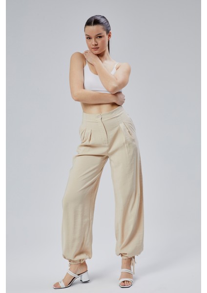 Bej Salaş Kesim Modal Dokuma Pantolon fiyatları