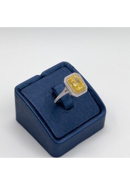 Sitrin Taşlı Baget Gümüş Yüzük - LVRYZK52 fiyatları