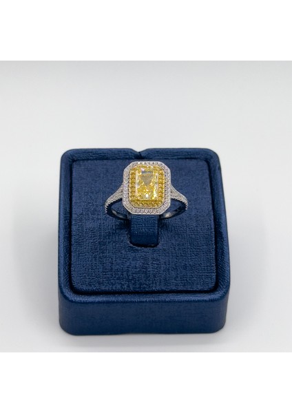 Sitrin Taşlı Baget Gümüş Yüzük - LVRYZK52 modelleri