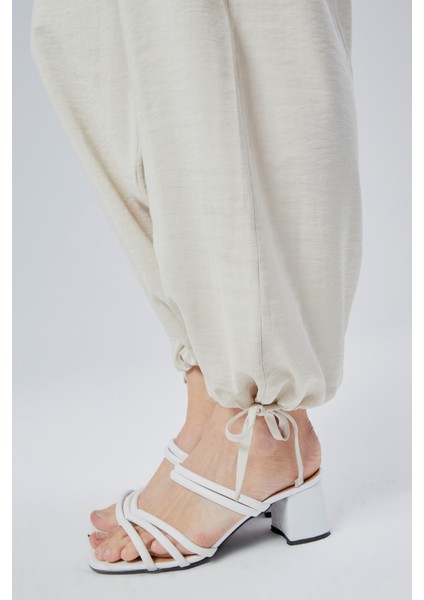 Taş Rengi Salaş Kesim Modal Dokuma Pantolon indirimleri