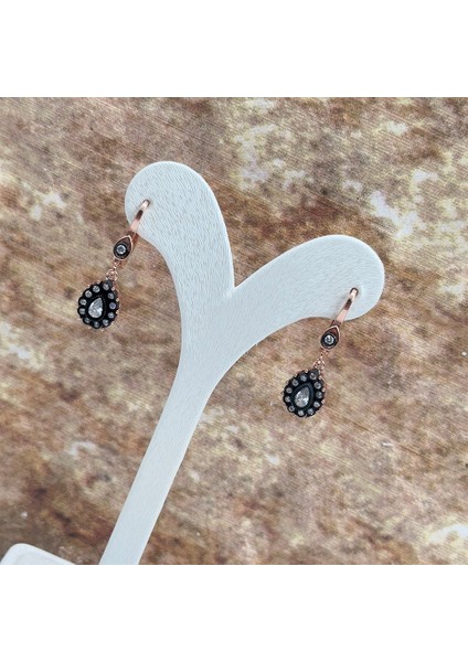 Elmas Montür Rosegold Su Yolu Damla Gümüş Set Takım indirimleri