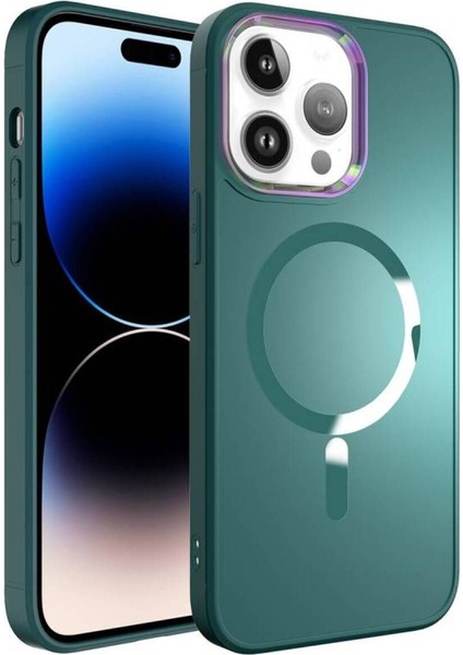Apple iPhone 14 Pro Max Kılıf Stil Magsafeli Pc Kapak