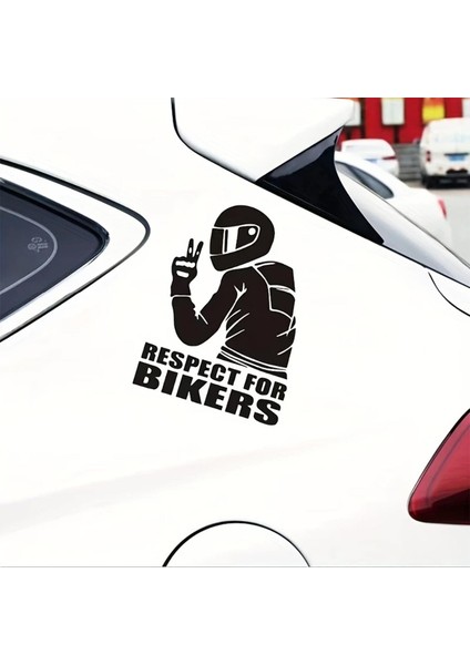 Siyah Motosiklet Sticker 15X11CM