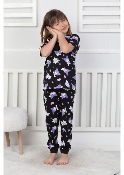 Kız Çocuk Yazlık Pijama Takımı 3-13 Yaş - %100 Pamuk Süprem Penye, Terletmeyen, Yumuşak Kumaş