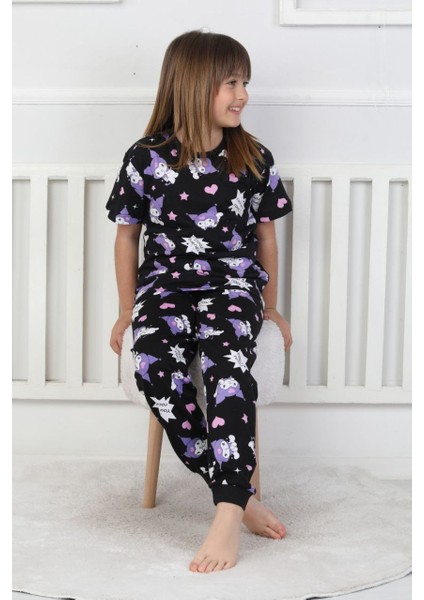 Kız Çocuk Yazlık Pijama Takımı 3-13 Yaş - %100 Pamuk Süprem Penye, Terletmeyen, Yumuşak Kumaş