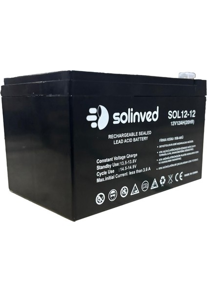 12V 12AH Ups ve Alarm Aküsü 2 Yıl Garantili