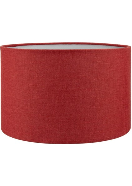 Dekoratif Tasarım Abajur Masa Lambası Bordo Silindir Yuvarlak Başlık