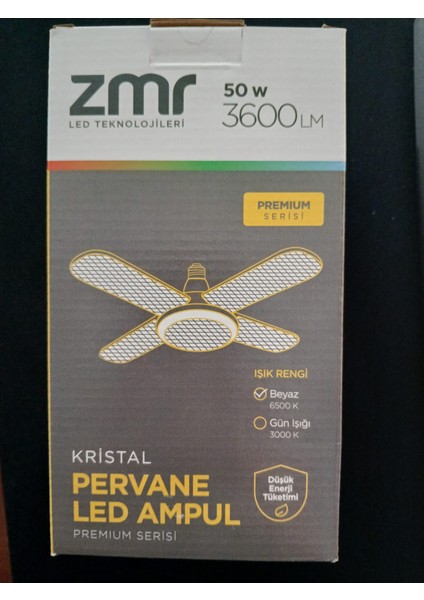 50 Watt Kristal Pervane LED Ampül (Beyaz Işık)