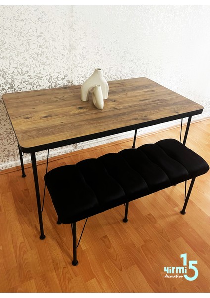 Metal Ayaklı 70X110 cm Kalınlıklı Parlak Beyaz (Tek Masa) Eclipse Balkon -Çalışma -Mutfak Masası