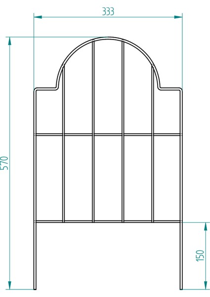 Bahçe Çiti 33CM Model - 2 Siyah Hobi Bahçesi, Çiçek, Sebze, Mini Bahçe indirimleri