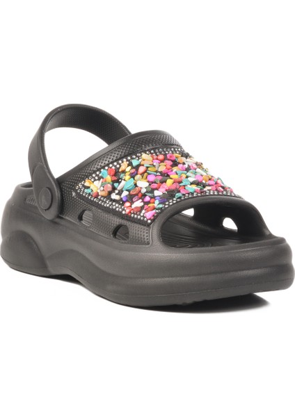 Siyah Işlemeli Hafif Eva Kadın Sabo Terlik E-800 Z modelleri