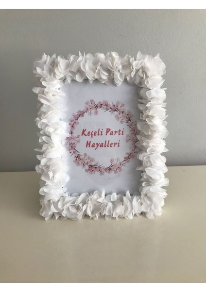 Bebek Çocuk Odası Abajur Çerçeve Beyaz Çiçek Tül fiyatları