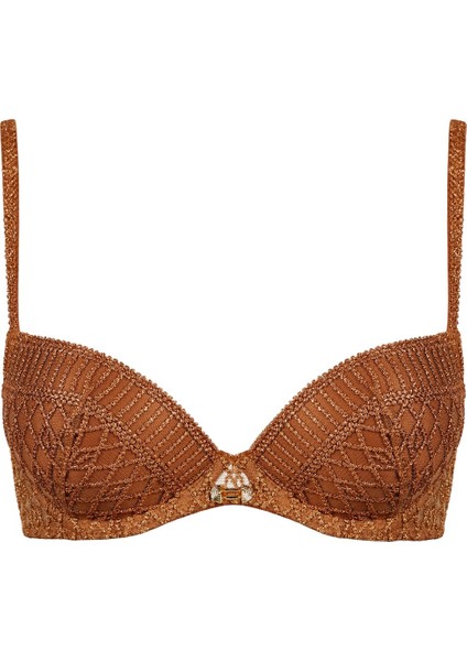 Stardust Dream Push-Up Sütyen, Sedef Efektli Işleme ve Altın Detaylı