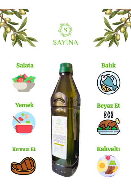 Katkısız Doğal Naturel Birinci Zeytinyağı 1 Litre
