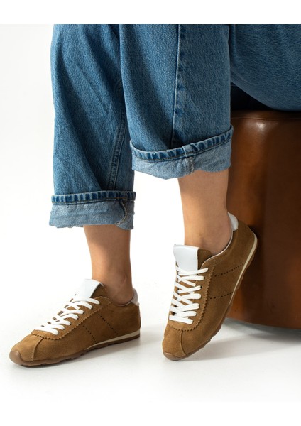 Fulgor Vizon Hakiki Deri Kadın Sneakers