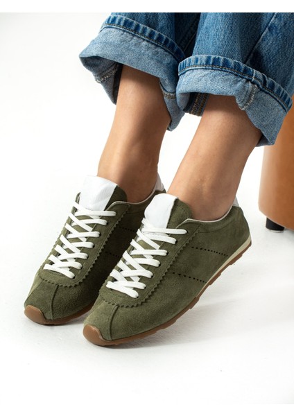 Fulgor Yeşil Hakiki Deri Kadın Sneakers
