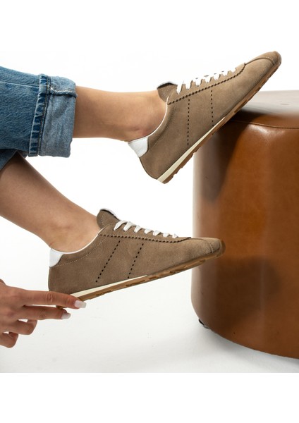 Fulgor Krem Hakiki Deri Kadın Sneakers modelleri