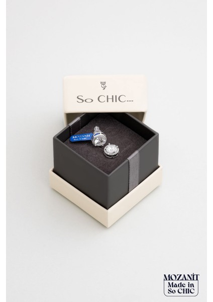 Berrak Mozanit 18 Ayar Beyaz Altın Kaplama Gümüş Küpe indirimleri