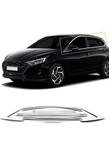 Hyundai I20 Krom Cam Çerçevesi 14 Parça Tamtur 2020+ Uyumlu