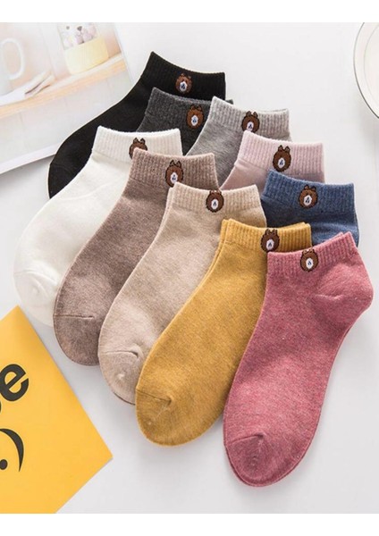 7'çift Teddy Ayıcık Desenli Kadın Soft Penye Çorap fiyatları