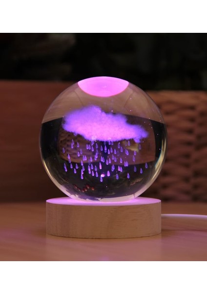 Kişiye Özel Bulut 3D Boyutlu Kristalleşmiş Cam Işıklı Büyük Boy Küre modelleri