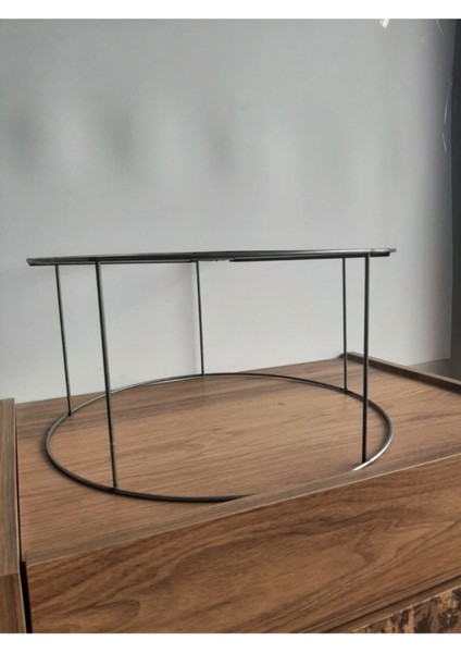Hobi Abajur ve Lambader Teli Çemberi 40 cm Çap 20 cm Yükseklik Büyük Boy