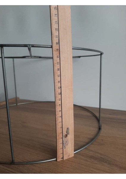 Hobi Abajur ve Lambader Teli Çemberi 40 cm Çap 20 cm Yükseklik Büyük Boy
