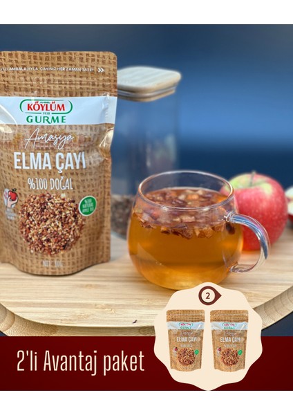Doğal Taneli Elma Çayı 2'li Paket 160gr
