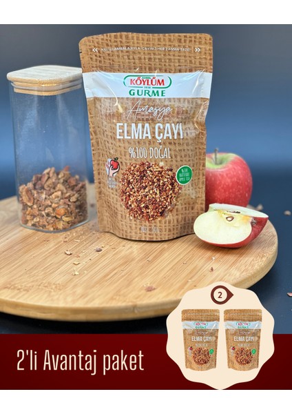 Doğal Taneli Elma Çayı 2'li Paket 160gr