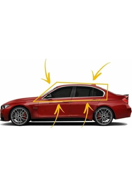 Bmw F30 Krom Cam Çerçevesi 8 Parça Tamtur 2011-2019 Arası Uyumlu fiyatları