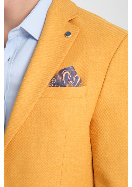 Allegri Erkek Sarı Desenli Slim Fit Mono Yaka Spor Blazer Ceket fiyatları