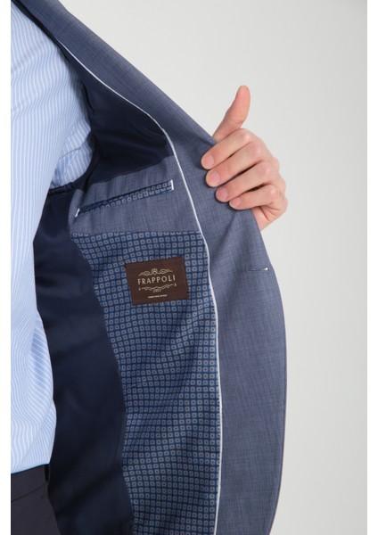 Pieros Erkek Indigo Pamuk Karışımlı Slim Fit Mono Yaka Spor Blazer Ceket modelleri