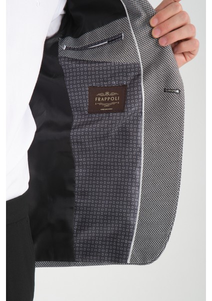 Elita Erkek Siyah Mikro Desenli Slim Fit Mono Yaka Spor Blazer Ceket fırsatları